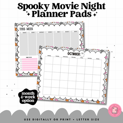 Spooky Movie Night Planner Pad