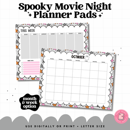 Spooky Movie Night Planner Pad