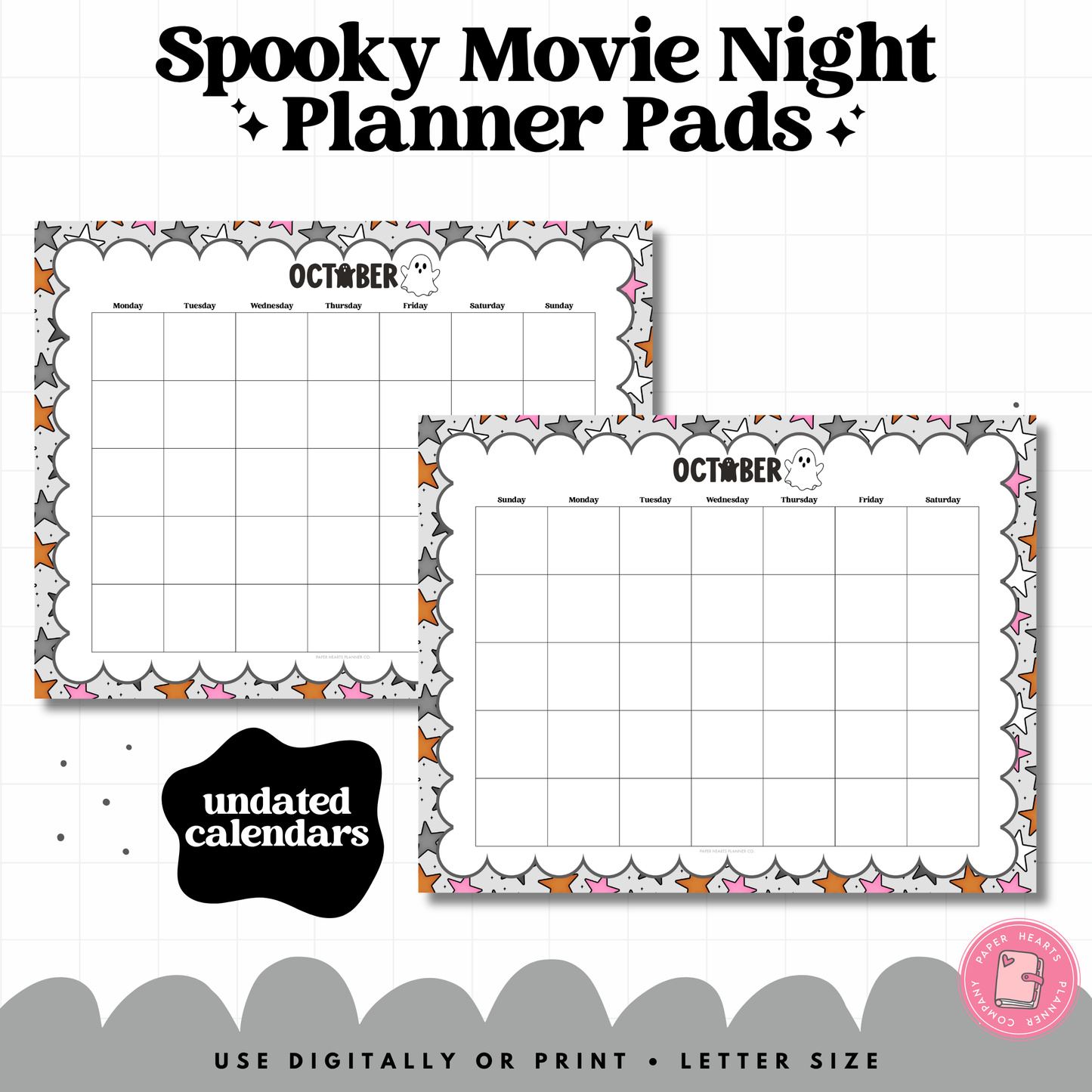 Spooky Movie Night Planner Pad