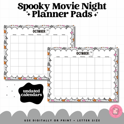 Spooky Movie Night Planner Pad