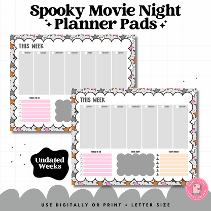 Spooky Movie Night Planner Pad