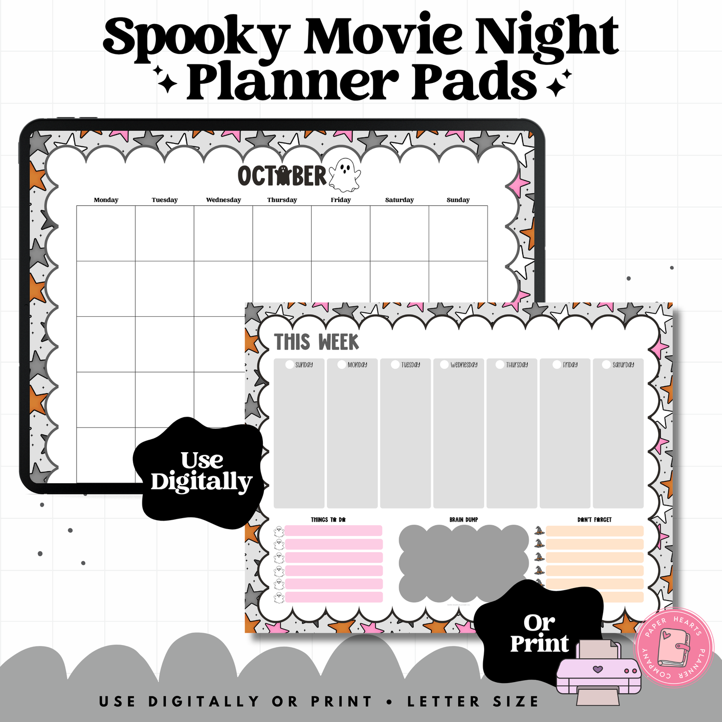 Spooky Movie Night Planner Pad