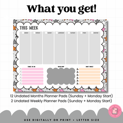 Spooky Movie Night Planner Pad
