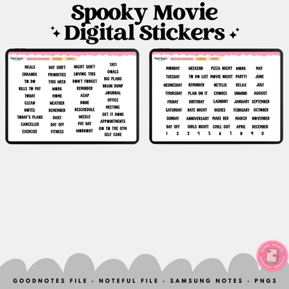 Spooky Movie Stickers