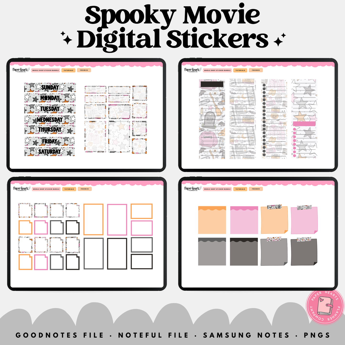 Spooky Movie Stickers