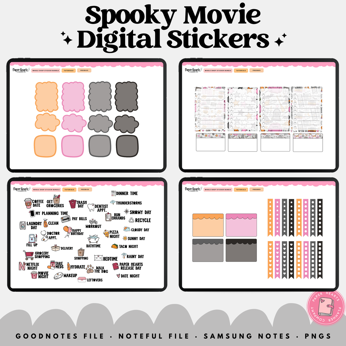 Spooky Movie Stickers