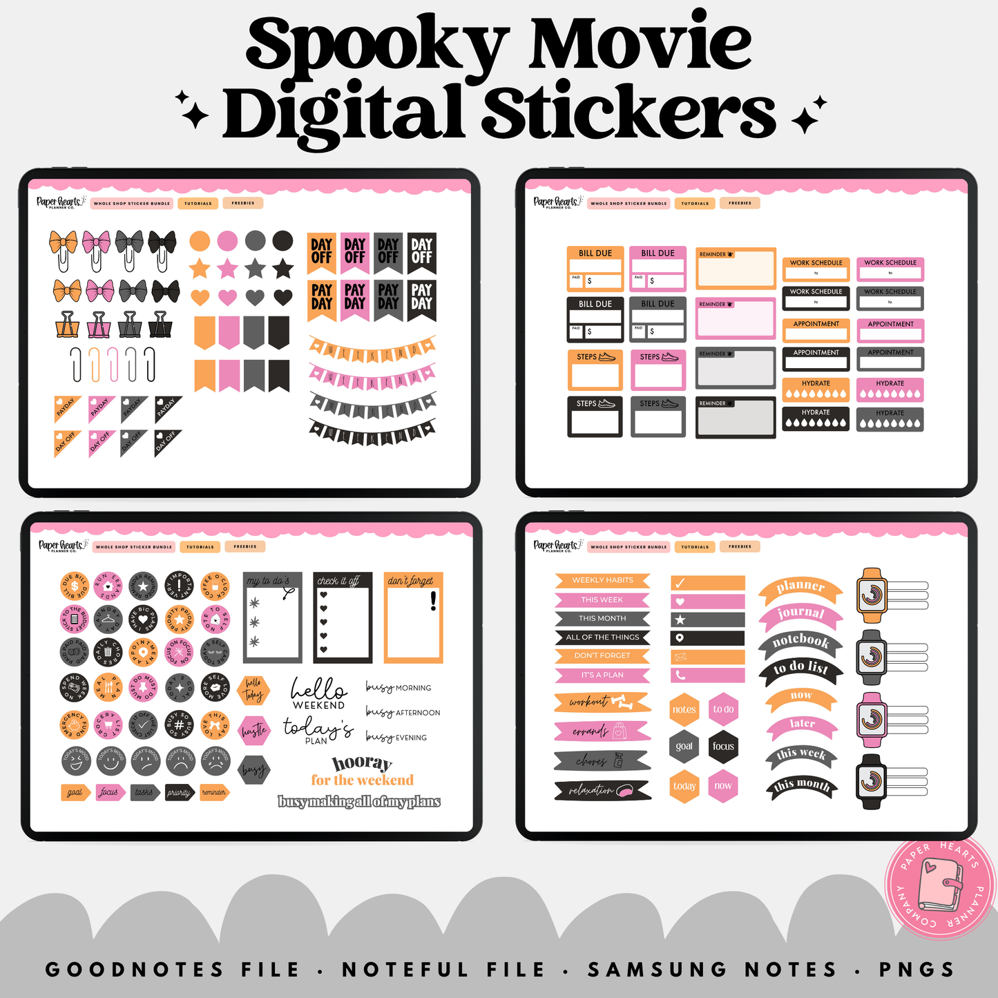 Spooky Movie Stickers