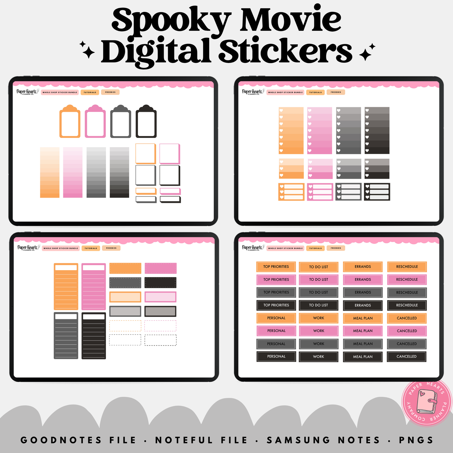 Spooky Movie Stickers