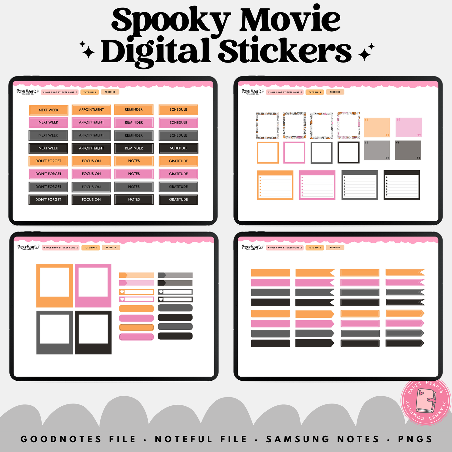 Spooky Movie Stickers