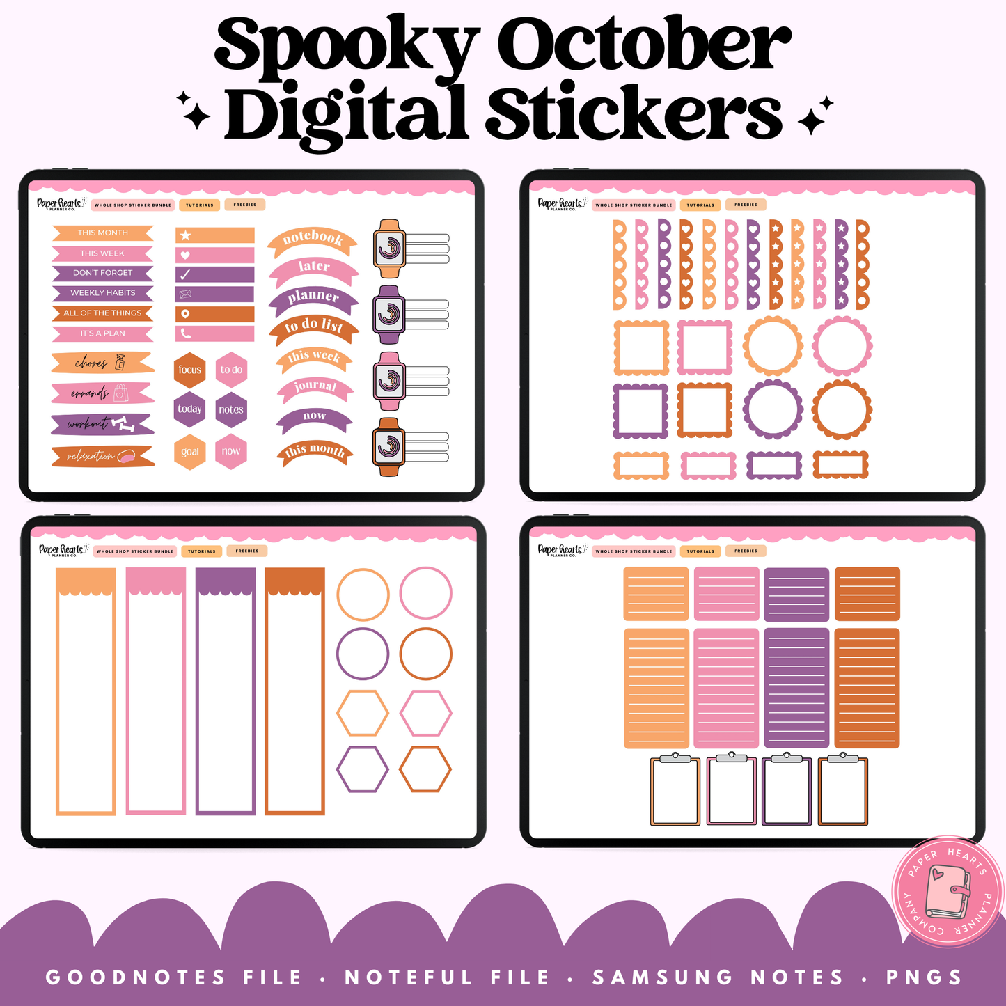 Spooky October Stickers