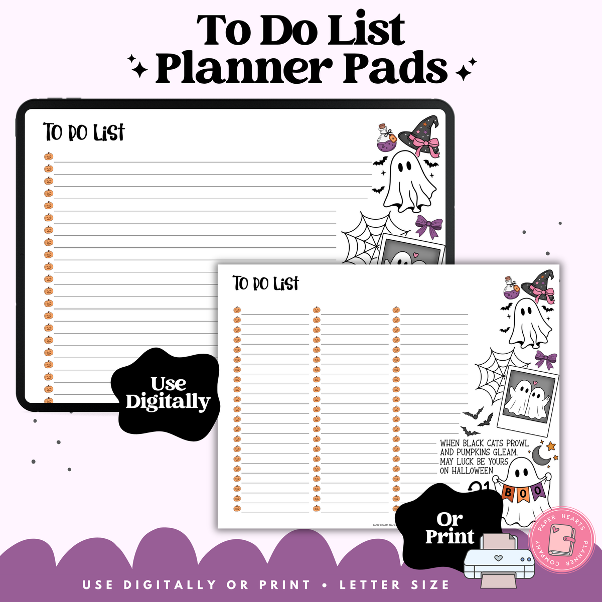 Spooky October To Do List Planner Pad