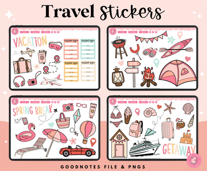 Spring Break Travel Stickers