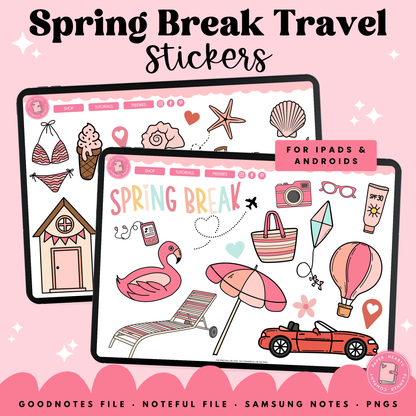 Spring Break Travel Stickers