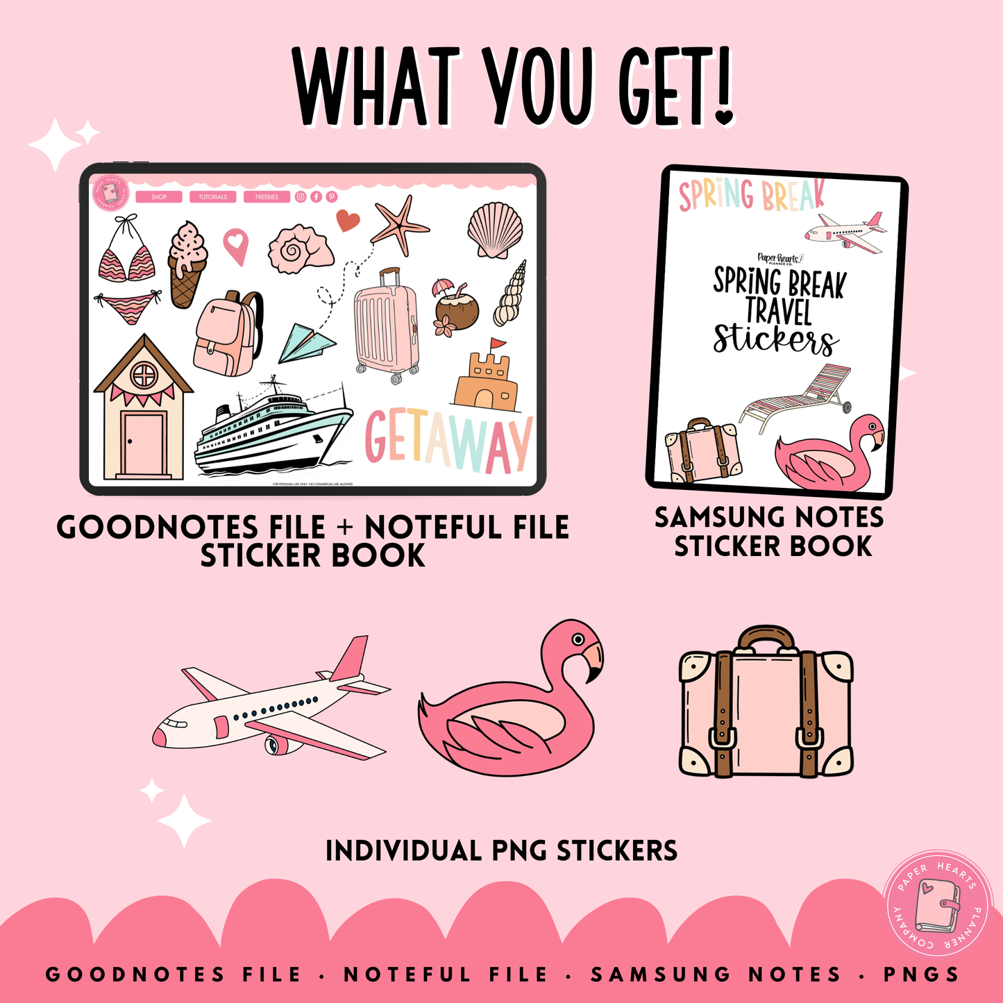 Spring Break Travel Stickers