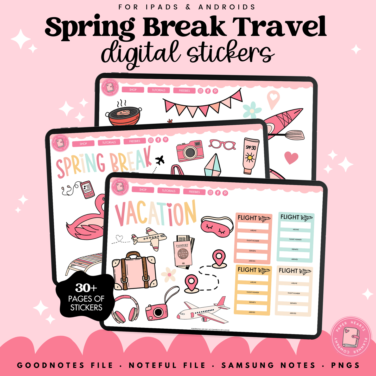 Spring Break Travel Stickers