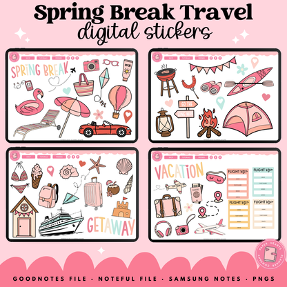 Spring Break Travel Stickers