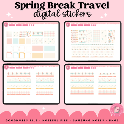 Spring Break Travel Stickers
