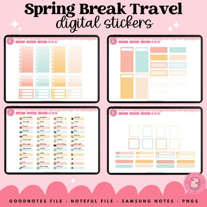 Spring Break Travel Stickers
