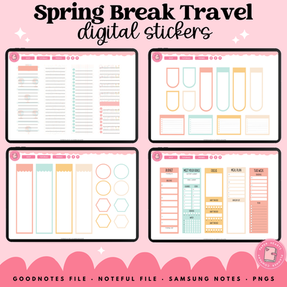 Spring Break Travel Stickers