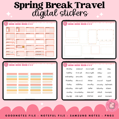Spring Break Travel Stickers