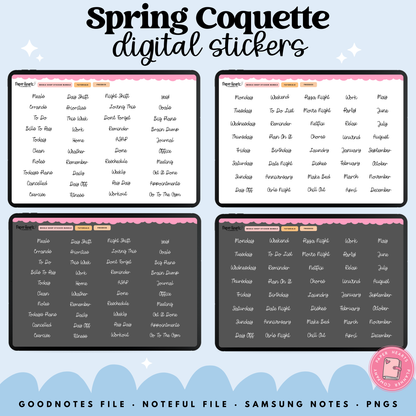 Spring Coquette Stickers