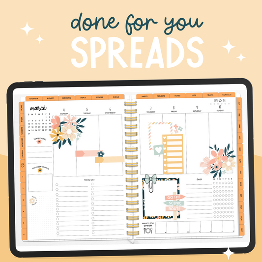 Spring Flowers DFY Spread