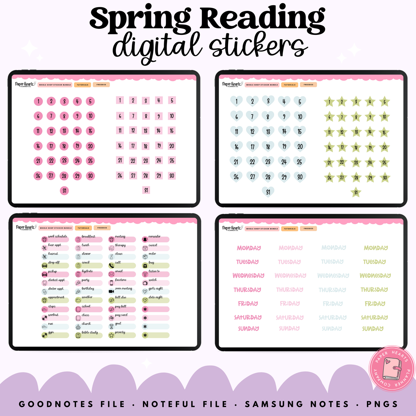 Spring Reading Stickers