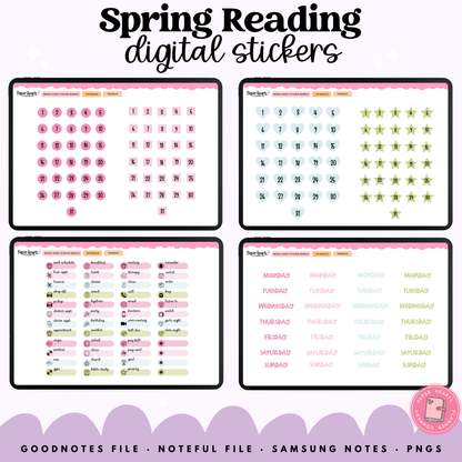 Spring Reading Stickers