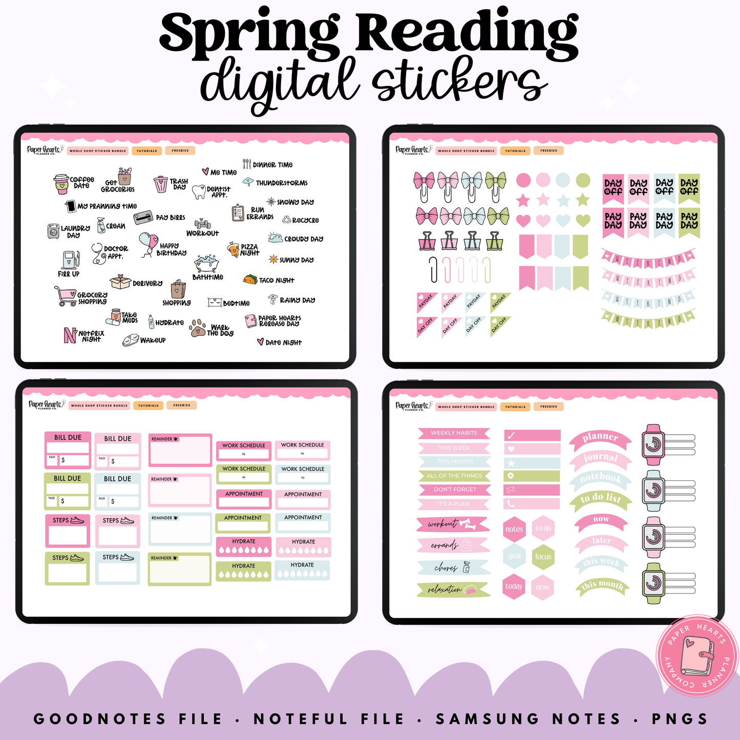 Spring Reading Stickers
