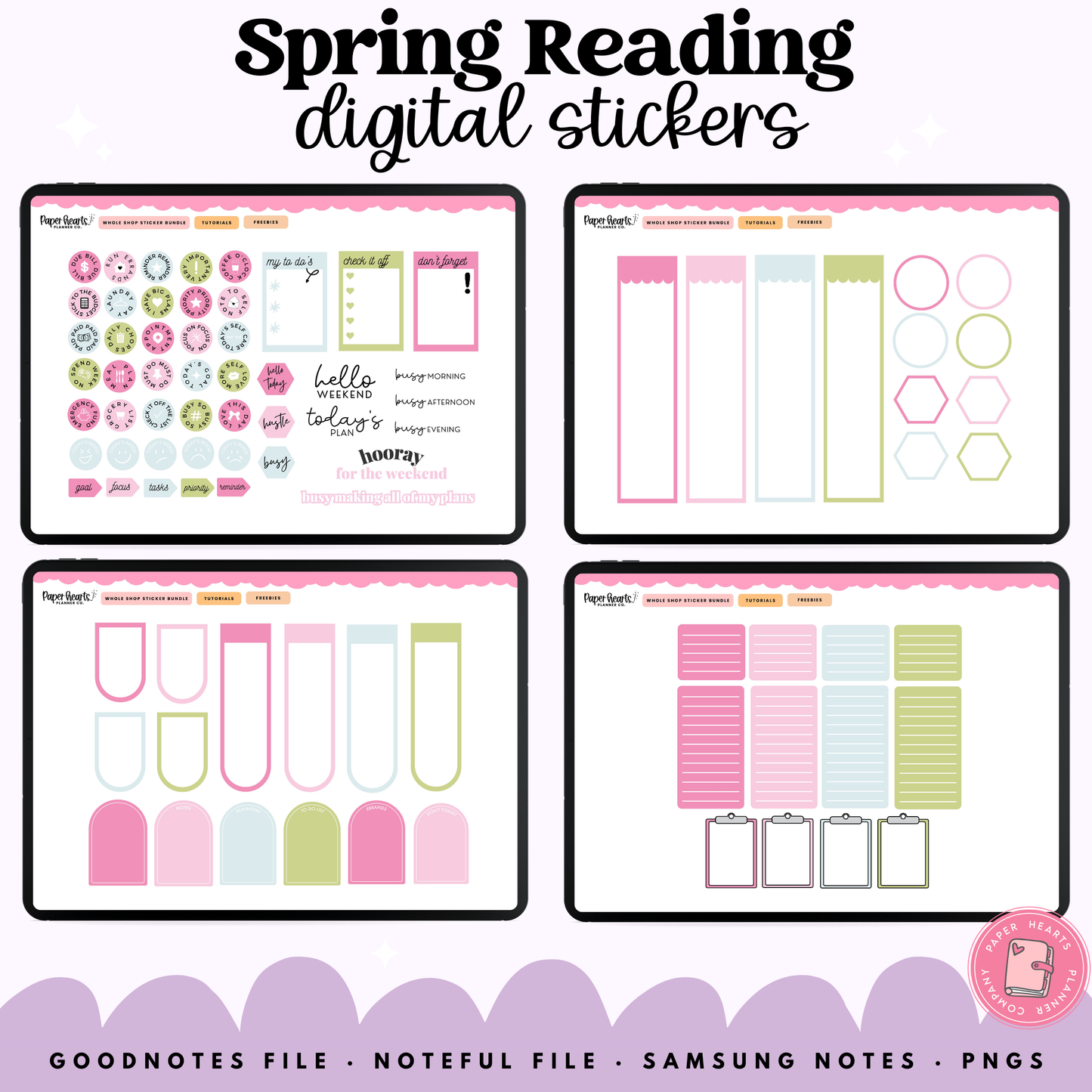 Spring Reading Stickers