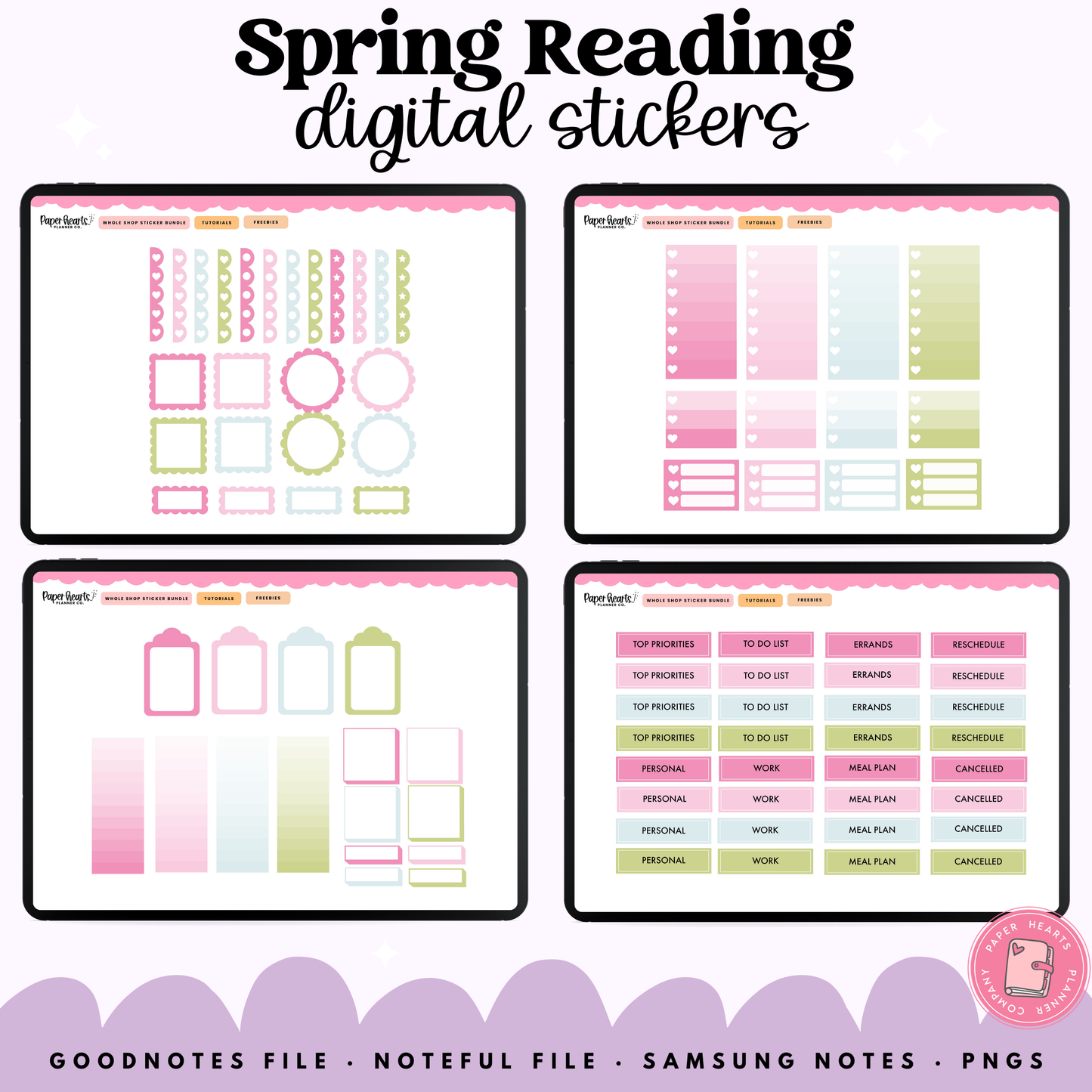 Spring Reading Stickers