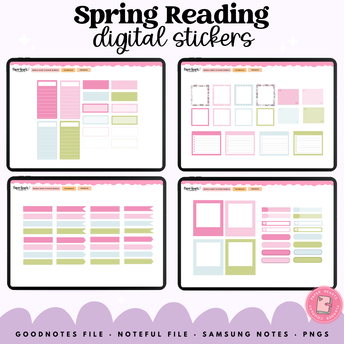 Spring Reading Stickers