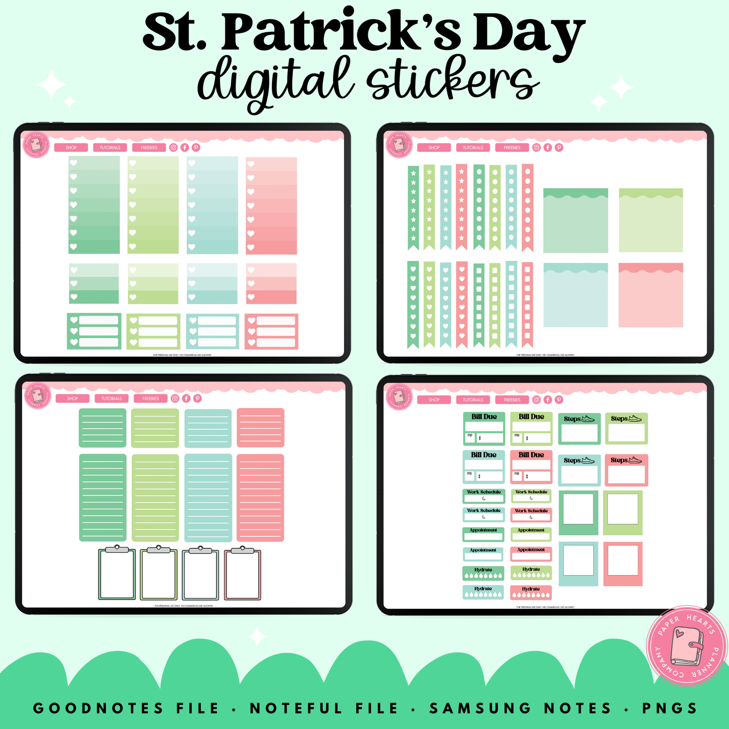 St. Patrick's Day Lucky Charm Stickers