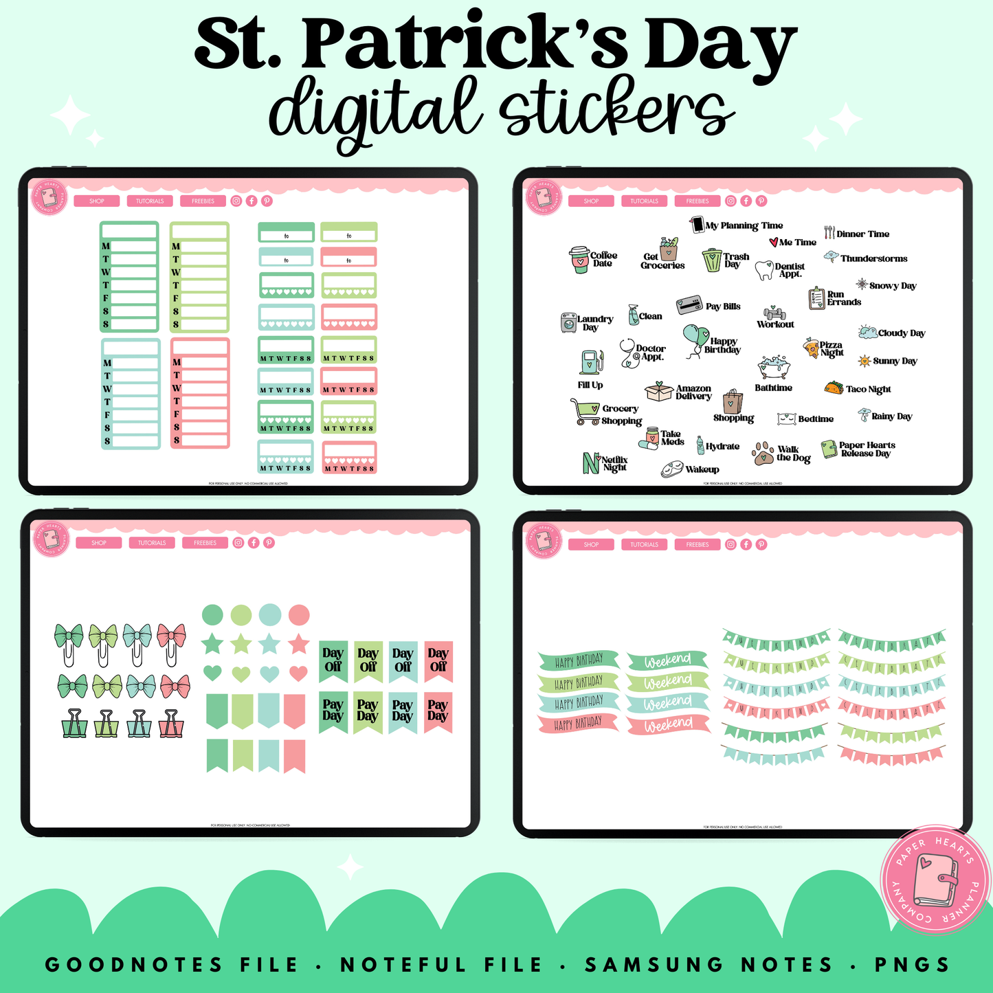 St. Patrick's Day Lucky Charm Stickers