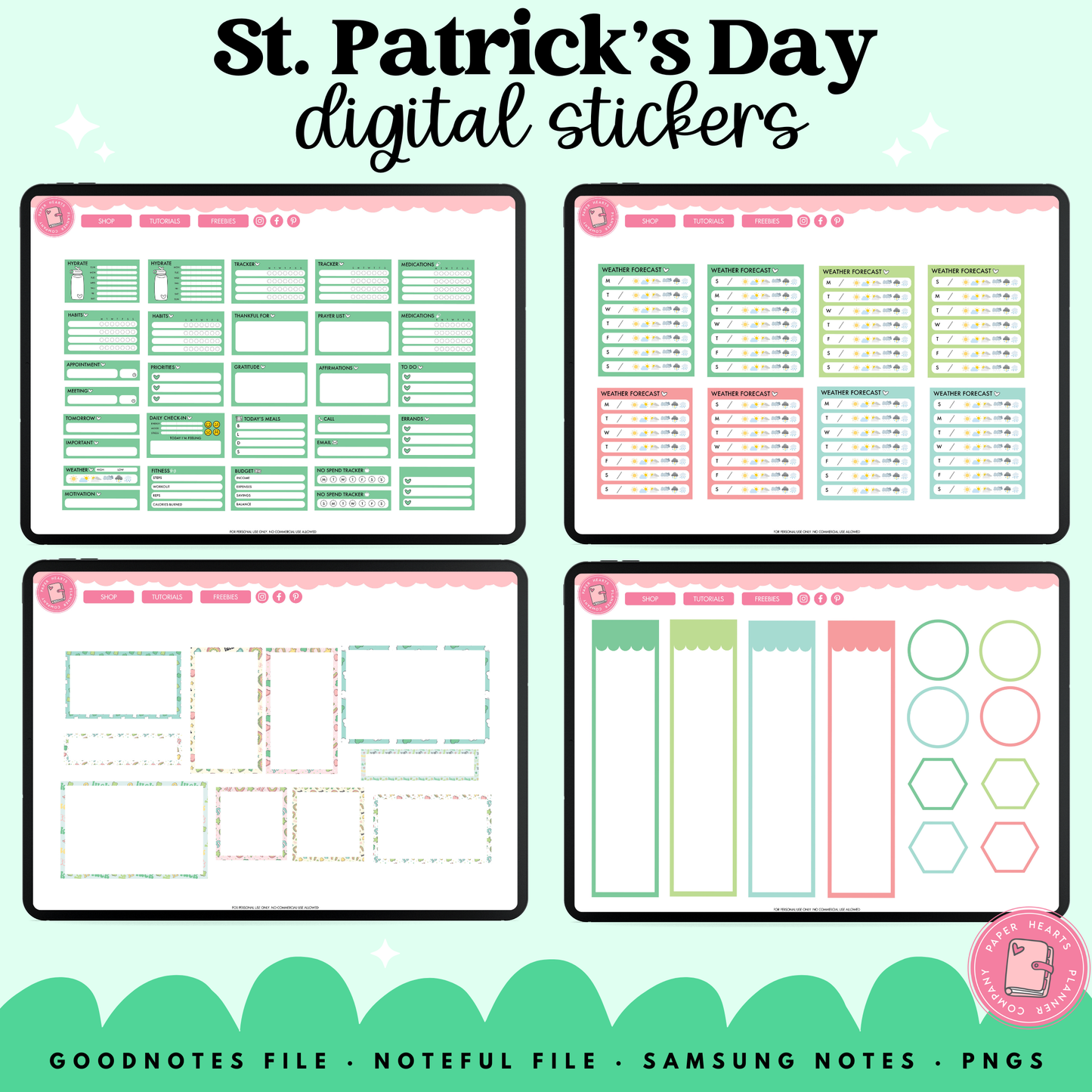 St. Patrick's Day Lucky Charm Stickers