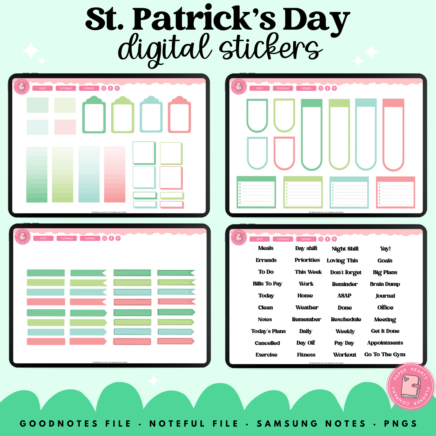 St. Patrick's Day Lucky Charm Stickers