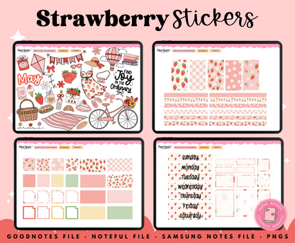 May Strawberry Stickers