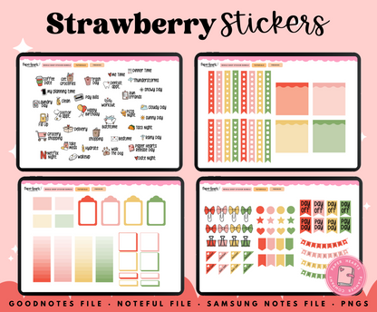 May Strawberry Stickers