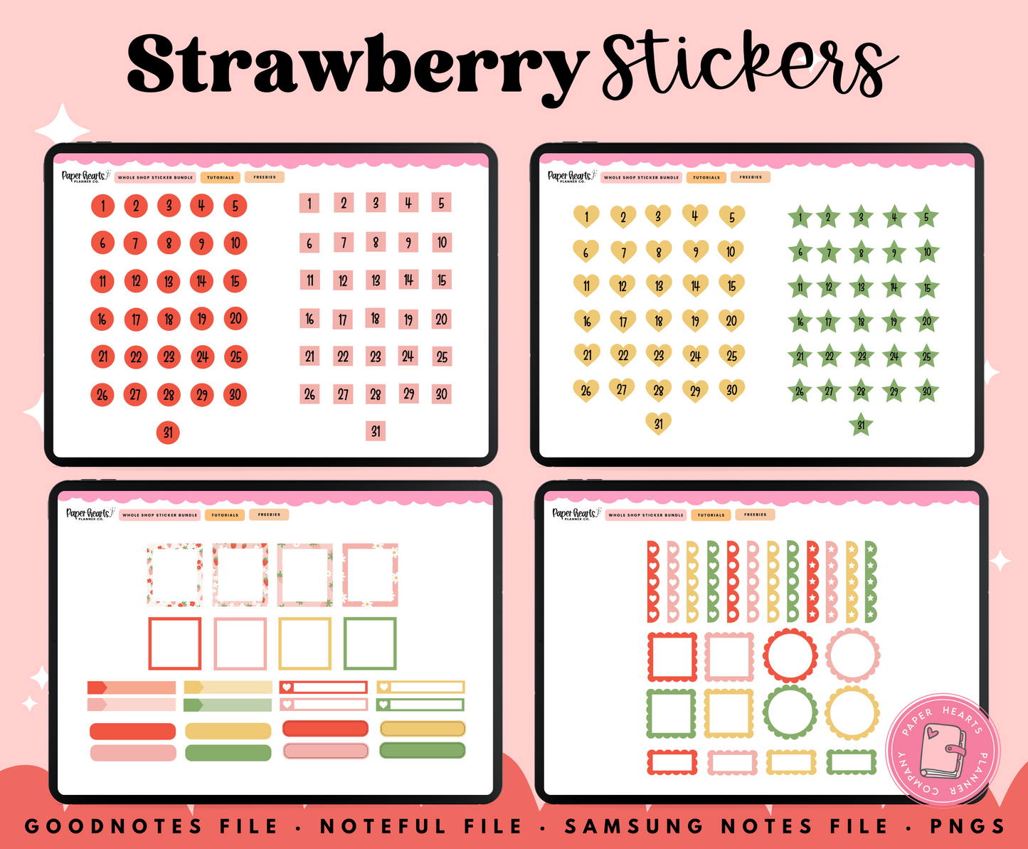 May Strawberry Stickers