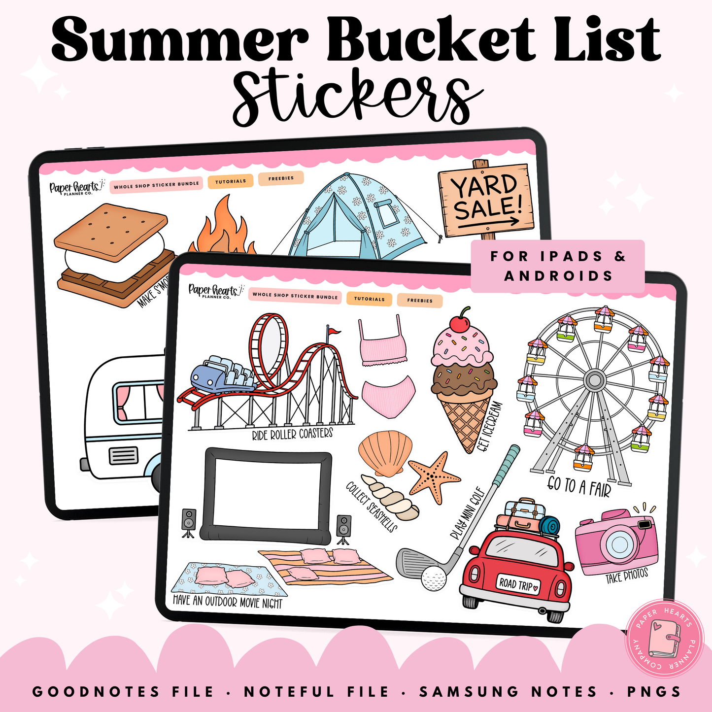 Summer Bucket List Stickers