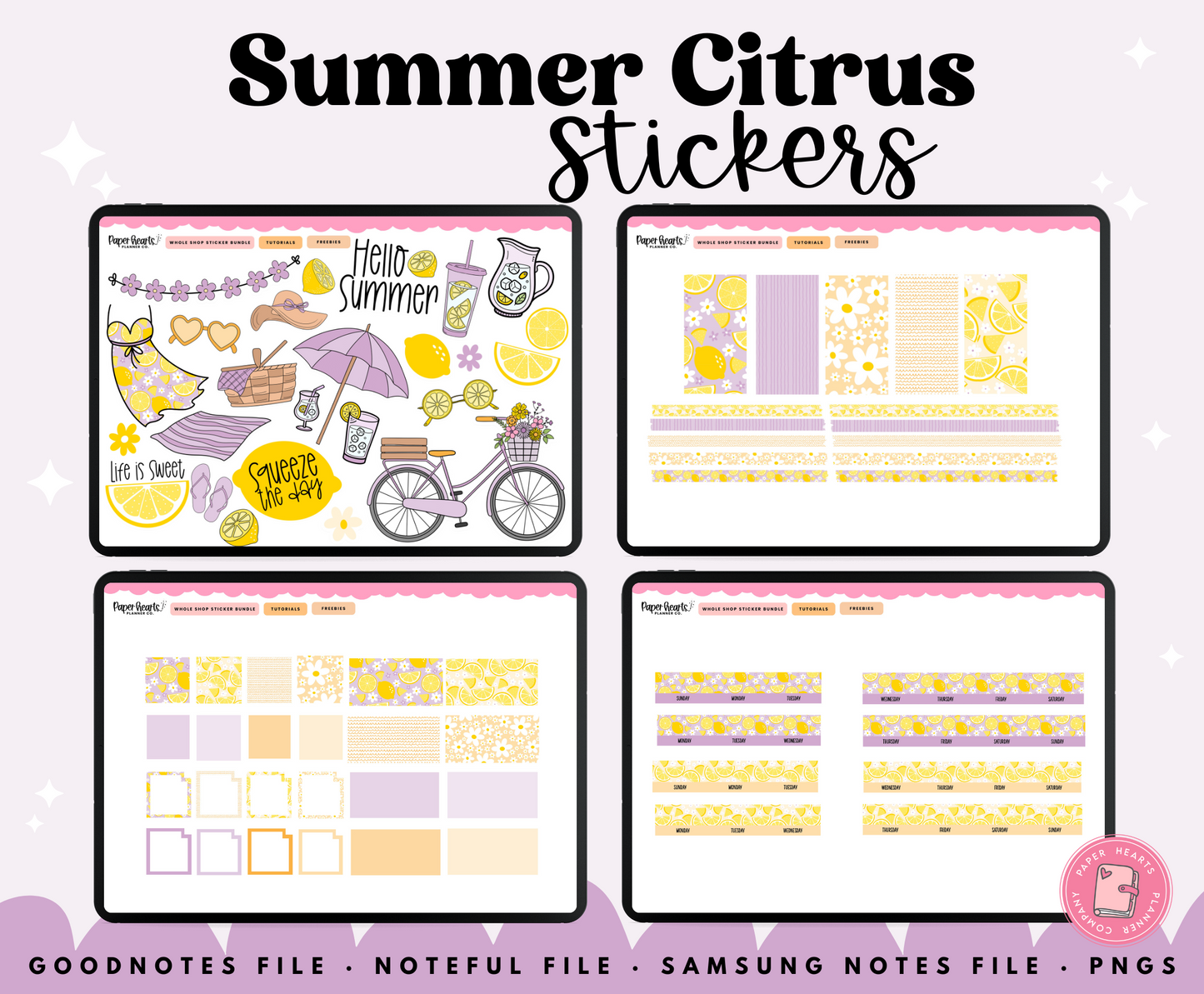 Summer Citrus Stickers