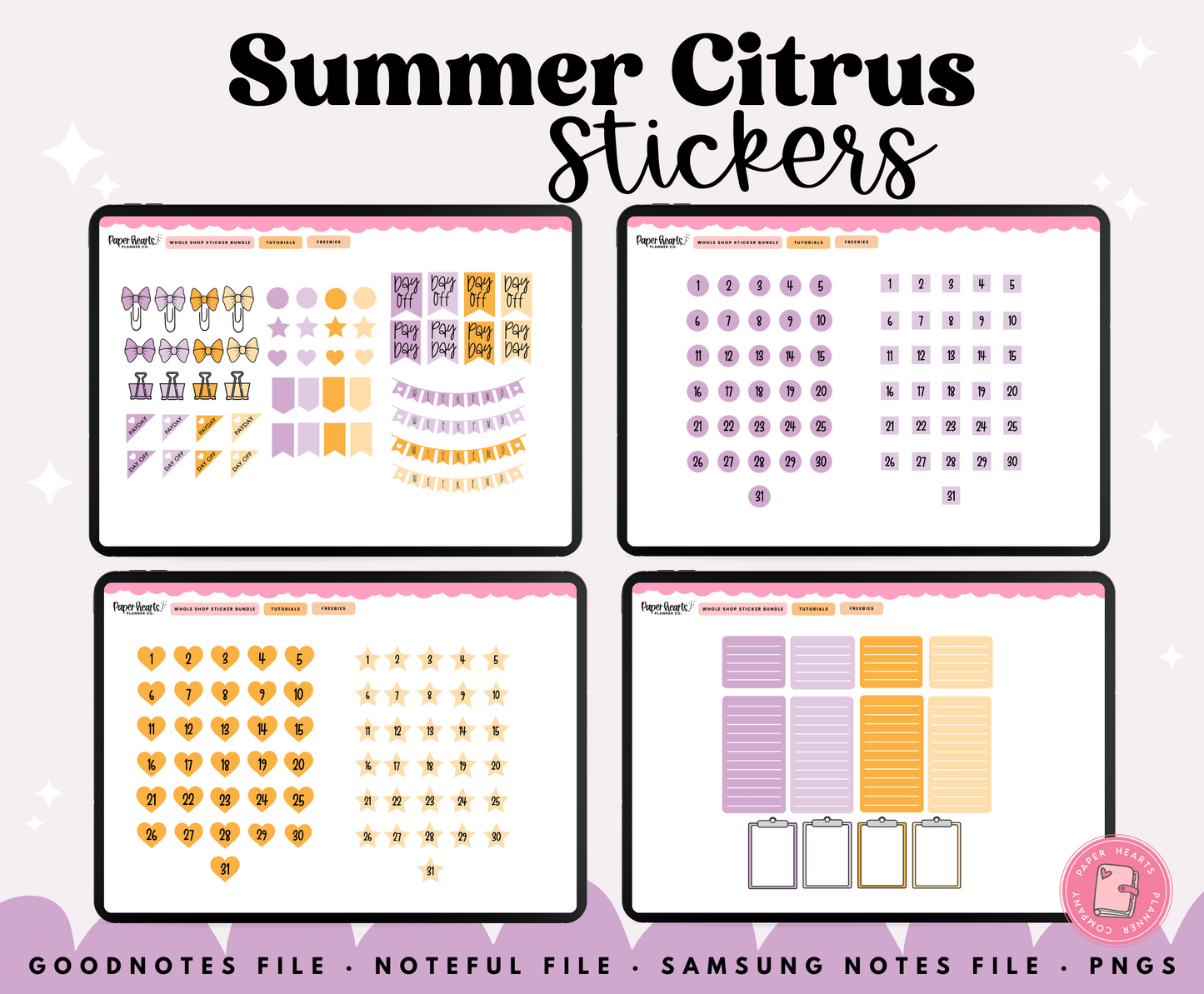 Summer Citrus Stickers