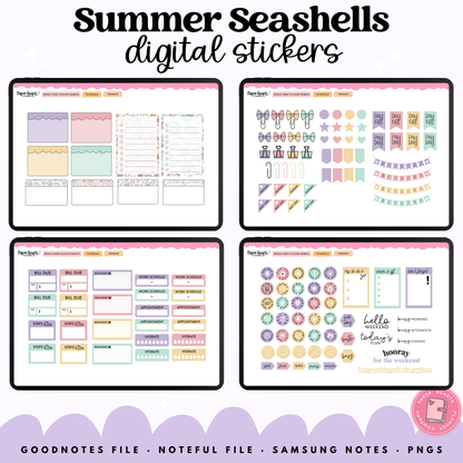 Summer Seashell Stickers