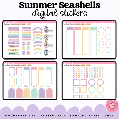 Summer Seashell Stickers