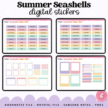 Summer Seashell Stickers