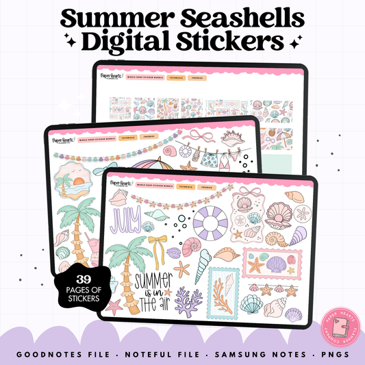 Summer Seashell Stickers