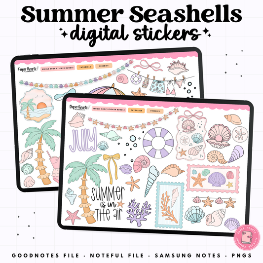 Summer Seashell Stickers