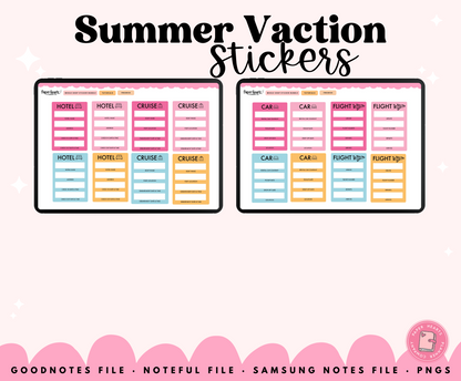 Summer Vacation Stickers