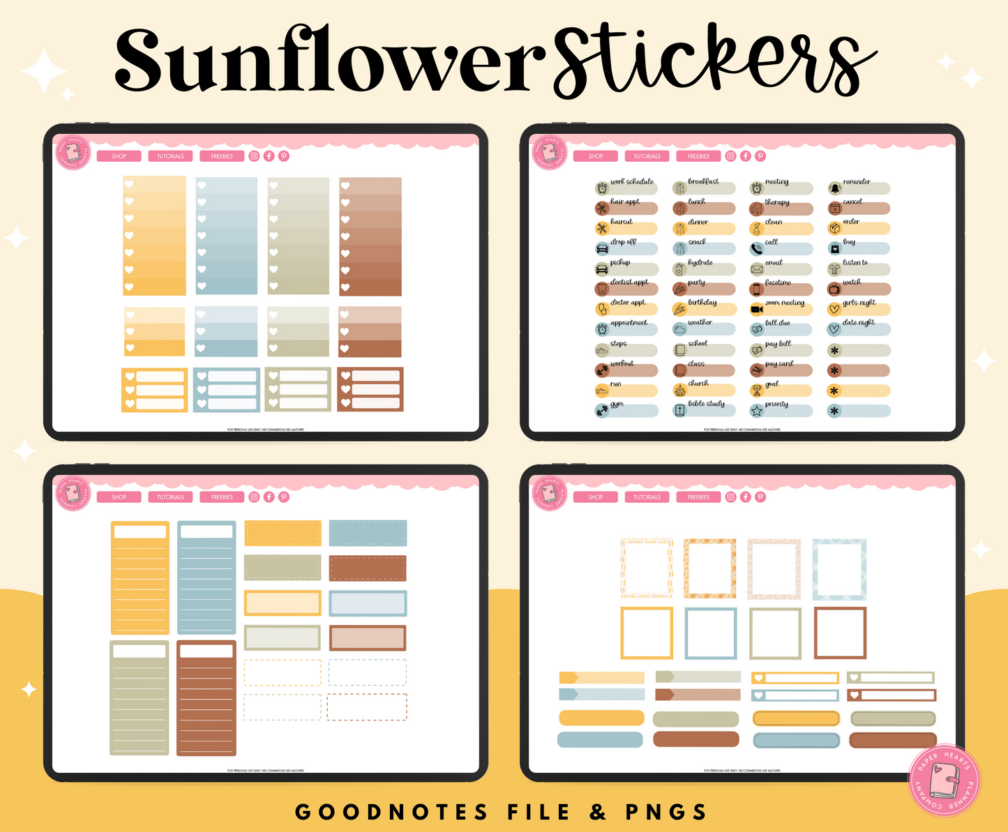 Sunflower Stickers