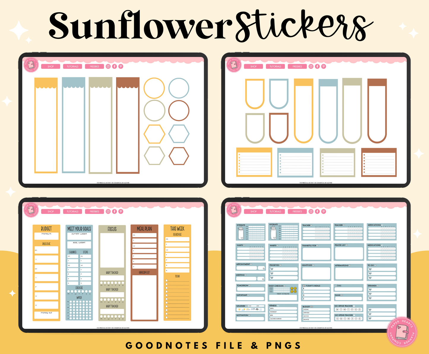 Sunflower Stickers